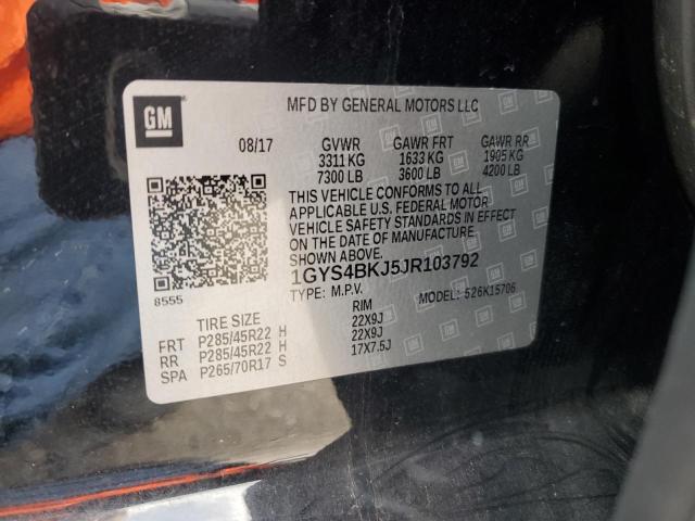 2018 CADILLAC ESCALADE L 1GYS4BKJ5JR103792