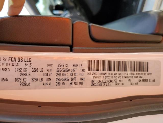 2016 JEEP GRAND CHEROKEE OVERLAND - 1C4RJECG1GC441753