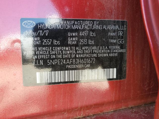 2018 HYUNDAI SONATA SE 5NPE24AF8JH601672
