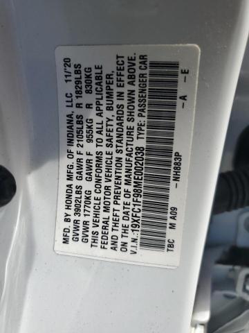 2021 HONDA CIVIC TOUR 19XFC1F98ME002038