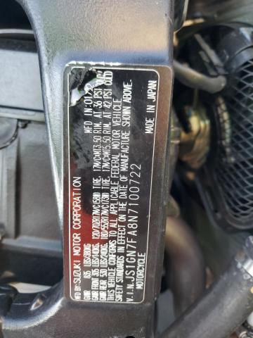 2022 SUZUKI GSX-R600 JS1GN7FA8N7100722