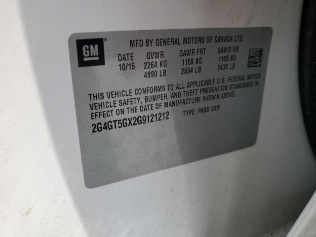 2016 BUICK REGAL PREM 2G4GT5GX2G9121212