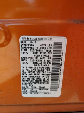 2017 NISSAN ROGUE S JN8AT2MV6HW273552