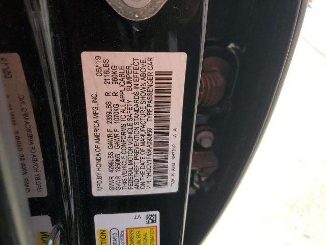 2019 HONDA ACCORD EX 1HGCV1F45KA093868
