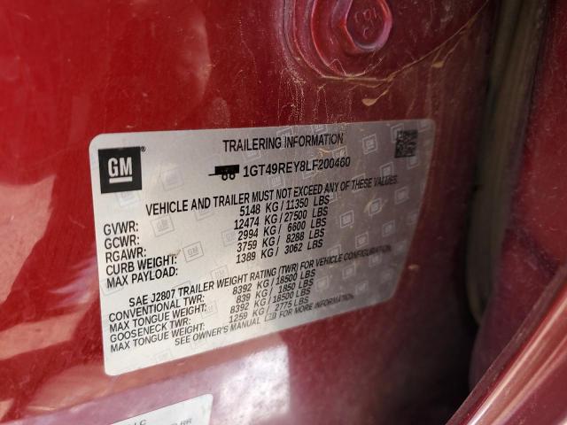 2020 GMC SIERRA K25 1GT49REY8LF200460