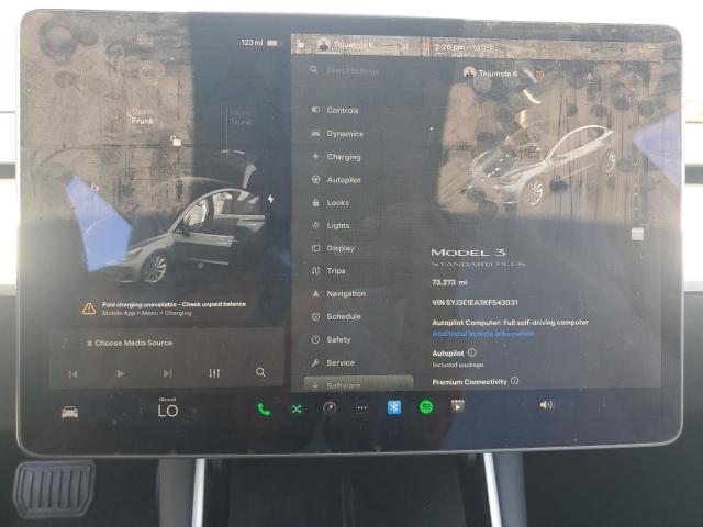 2019 TESLA MODEL 3 - 5YJ3E1EA3KF543031