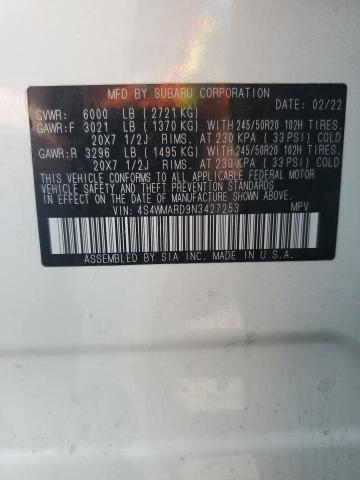 2022 SUBARU ASCENT TOU 4S4WMARD9N3427253