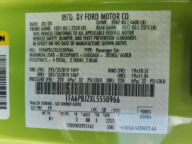 2020 FORD MUSTANG SH 1FA6P8JZXL5550966