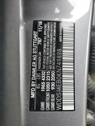 2019 MERCEDES-BENZ CLA 250 WDDSJ4EB0KN749898