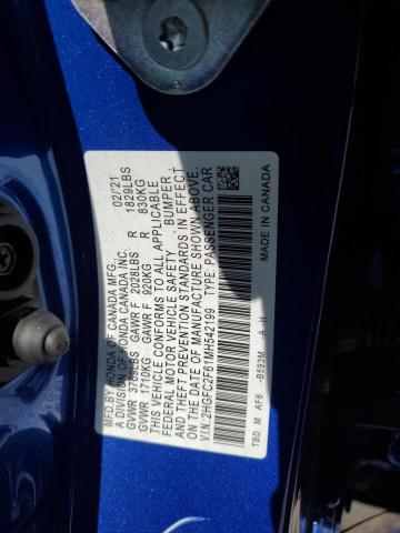2021 HONDA CIVIC LX 2HGFC2F61MH542199