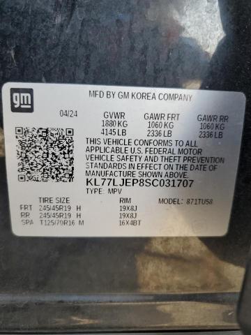 2025 CHEVROLET TRAX 2RS KL77LJEP8SC031707