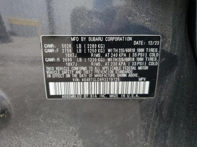 2024 SUBARU OUTBACK ONYX EDITION XT 4S4BTGLD8R3219125