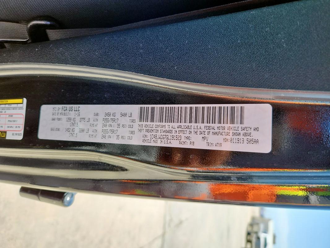 2016 JEEP WRANGLER U 1C4BJWDG7GL191523