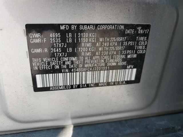 2018 SUBARU OUTBACK 2. - 4S4BSAFC4J3231991