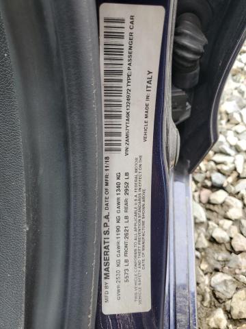 2019 MASERATI GHIBLI S ZAM57YTA6K1324972