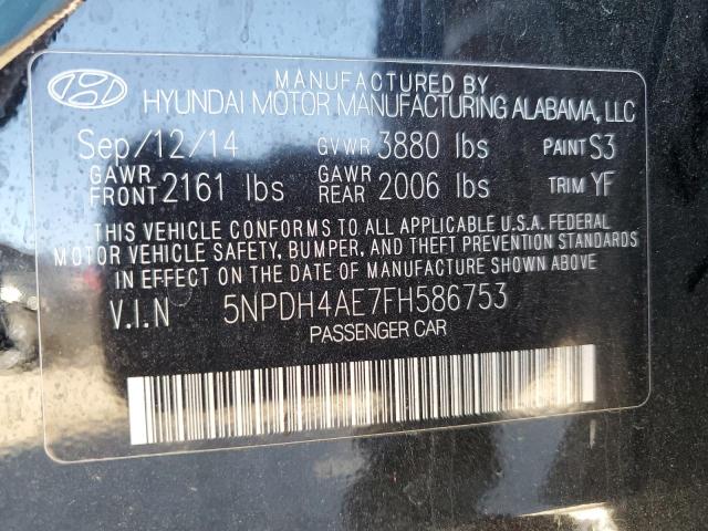 2015 HYUNDAI ELANTRA SE - 5NPDH4AE7FH586753