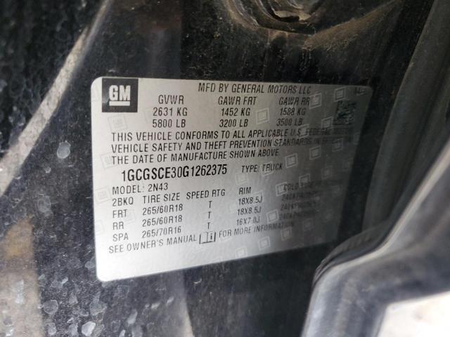 2016 CHEVROLET COLORADO L - 1GCGSCE30G1262375