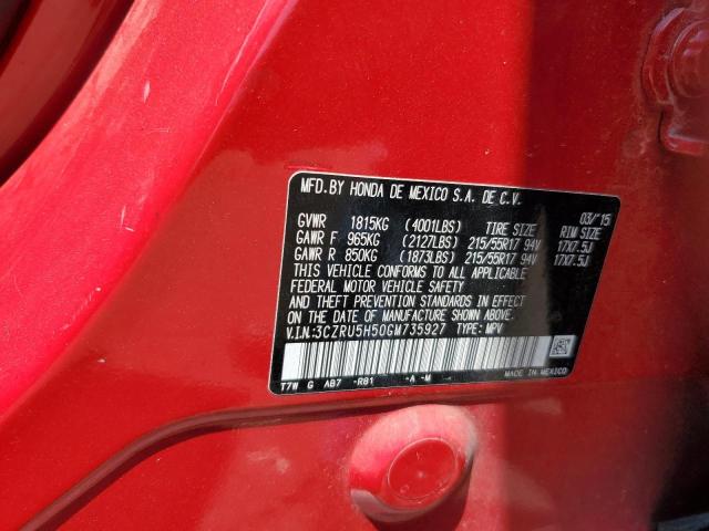 2016 HONDA HR-V EX 3CZRU5H50GM735927