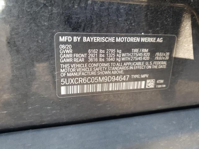 2021 BMW X5 XDRIVE4 5UXCR6C05M9D94647