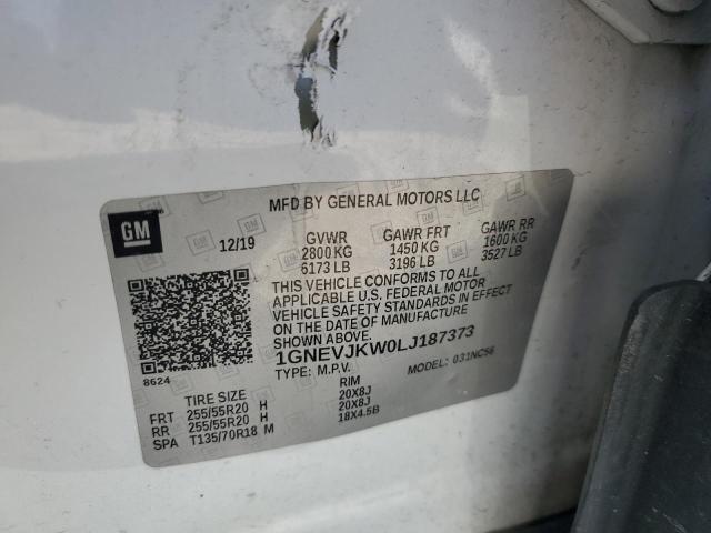 2020 CHEVROLET TRAVERSE R 1GNEVJKW0LJ187373