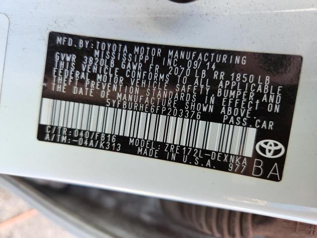 2015 TOYOTA COROLLA L - 5YFBURHE6FP203376