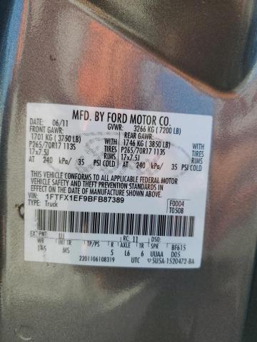 2011 FORD F150 SUPER - 1FTFX1EF9BFB87389
