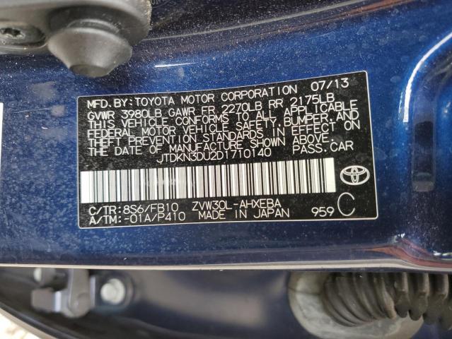 2013 TOYOTA PRIUS - JTDKN3DU2D1710140