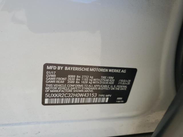 2017 BMW X5 SDRIVE35I 5UXKR2C32H0W43153