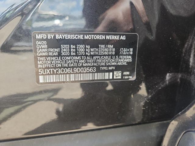2020 BMW X3 SDRIVE3 5UXTY3C06L9D03563