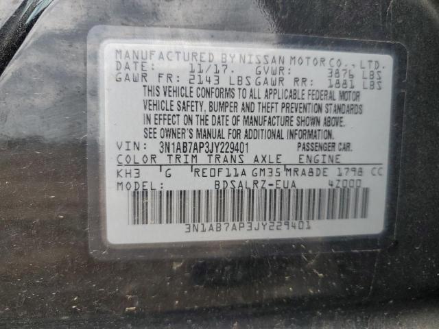 2018 NISSAN SENTRA S - 3N1AB7AP3JY229401