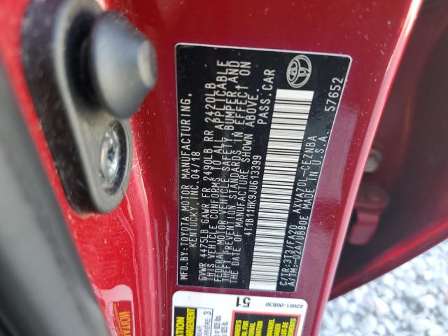 2018 TOYOTA CAMRY L 4T1B11HK9JU613399