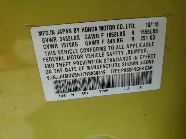 2017 HONDA FIT EX JHMGK5H77HS006819