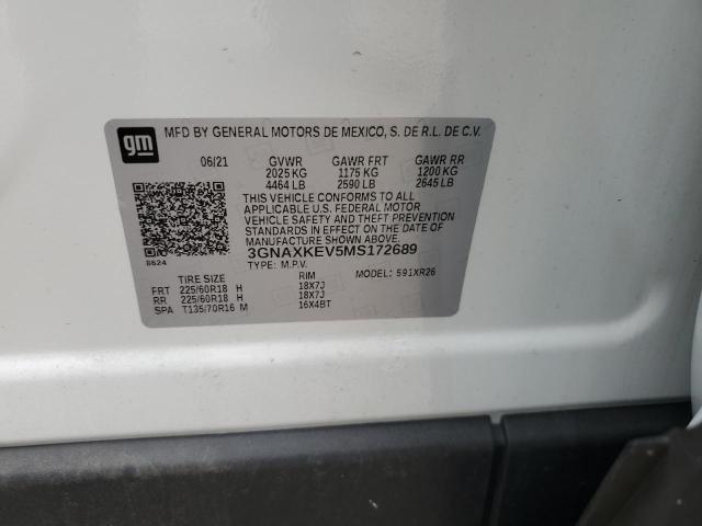 2021 CHEVROLET EQUINOX LT 3GNAXKEV5MS172689