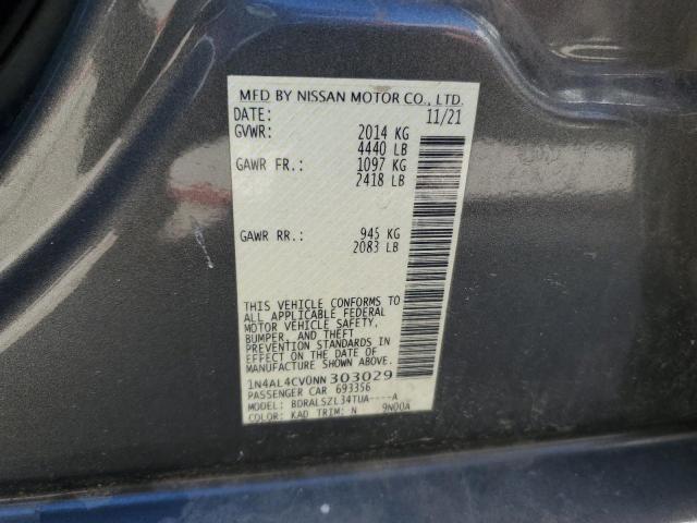 2022 NISSAN ALTIMA SR - 1N4AL4CV0NN303029