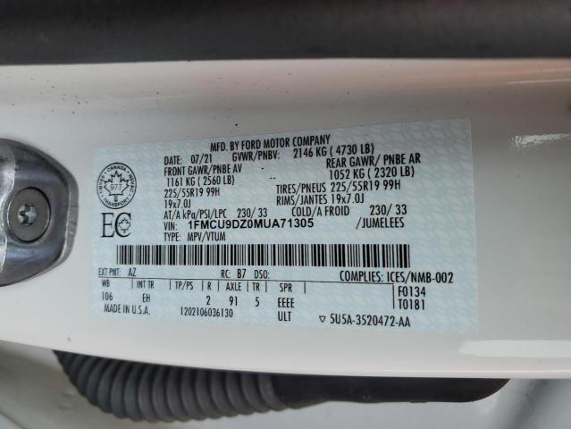 2021 FORD ESCAPE TIT - 1FMCU9DZ0MUA71305