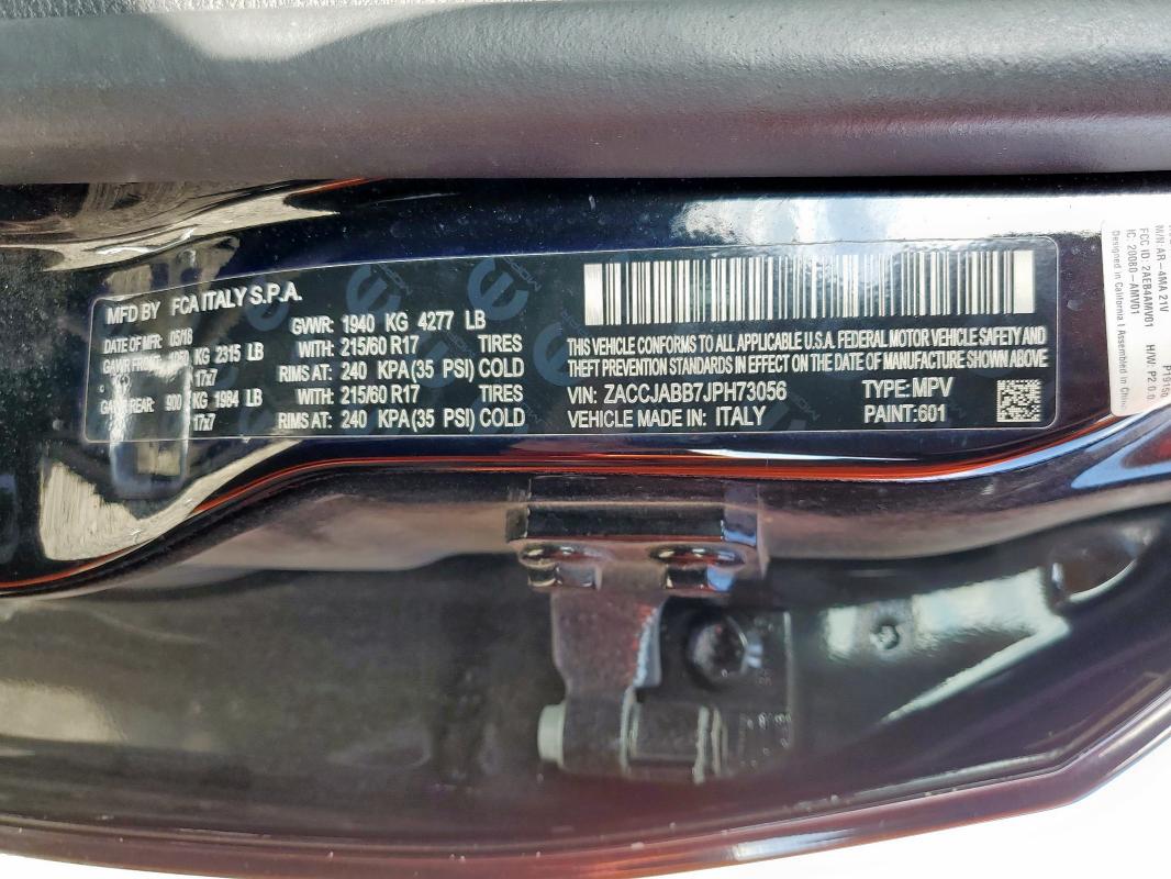 2018 JEEP RENEGADE L ZACCJABB7JPH73056