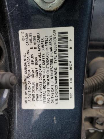 2017 HONDA CIVIC EX 2HGFC2F74HH576393