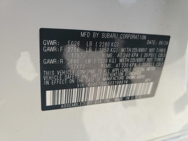 2025 SUBARU OUTBACK WI 4S4BTGUD8S3108014