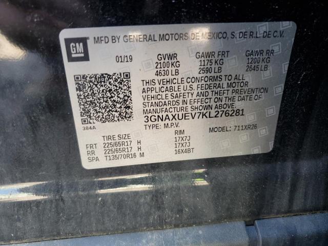 2019 CHEVROLET EQUINOX LT - 3GNAXUEV7KL276281