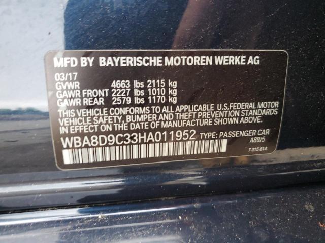 2017 BMW 330 XI WBA8D9C33HA011952
