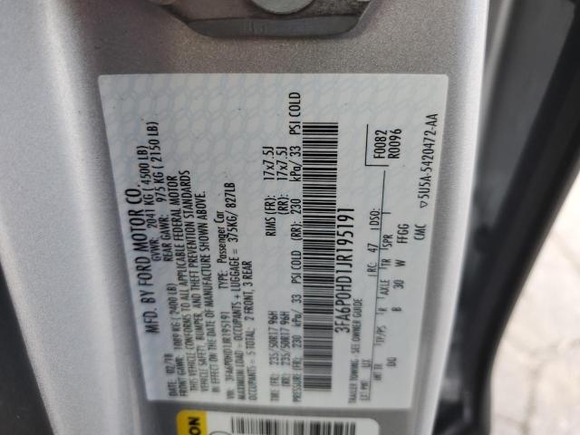 2018 FORD FUSION SE 3FA6P0HD1JR195191