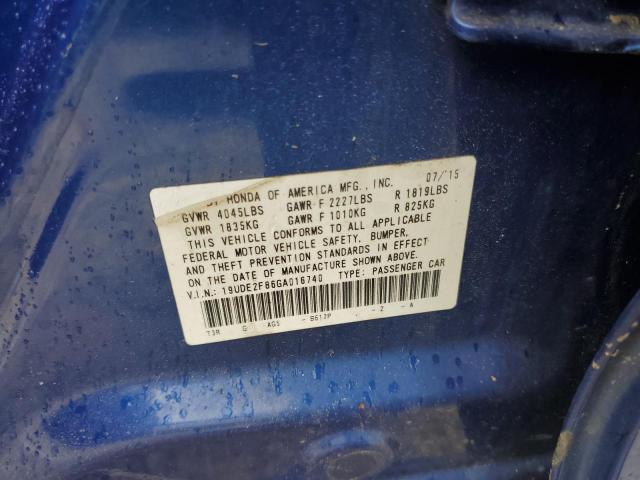 2016 ACURA ILX PREMIU 19UDE2F86GA016740