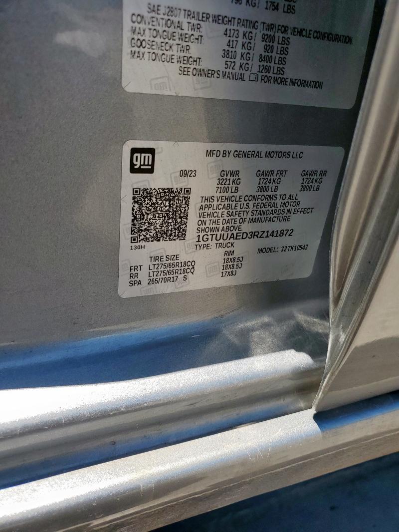 2024 GMC SIERRA K15 - 1GTUUAED3RZ141872
