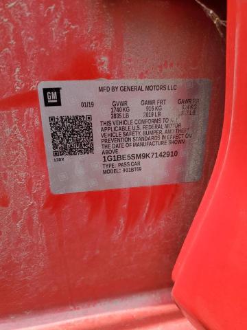 2019 CHEVROLET CRUZE LT - 1G1BE5SM9K7142910