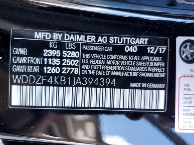 2018 MERCEDES-BENZ E 300 4MAT WDDZF4KB1JA394394