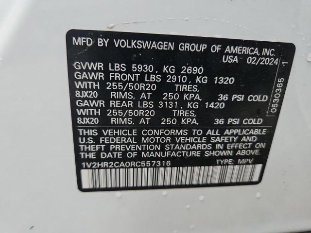 2024 VOLKSWAGEN ATLAS SE 1V2HR2CA0RC557316
