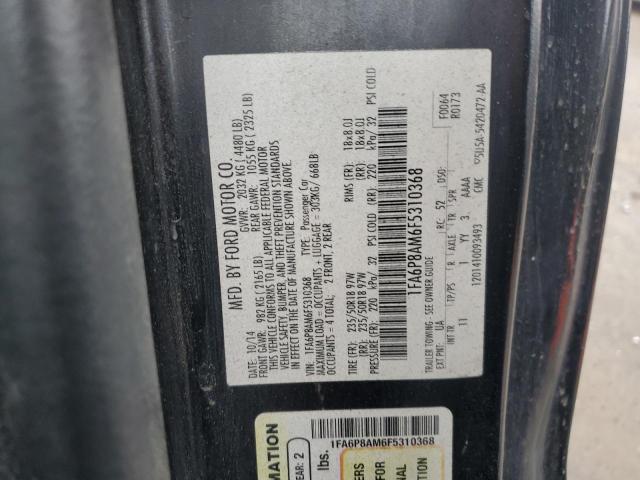 2015 FORD MUSTANG - 1FA6P8AM6F5310368