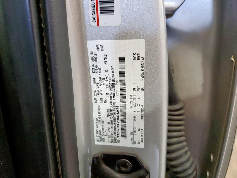 2017 FORD F150 SUPERCREW 1FTEW1CF2HKD12475