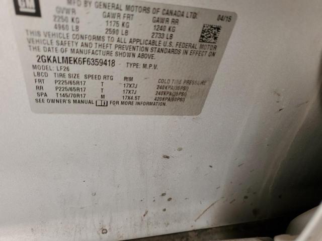 2015 GMC TERRAIN SL 2GKALMEK6F6359418