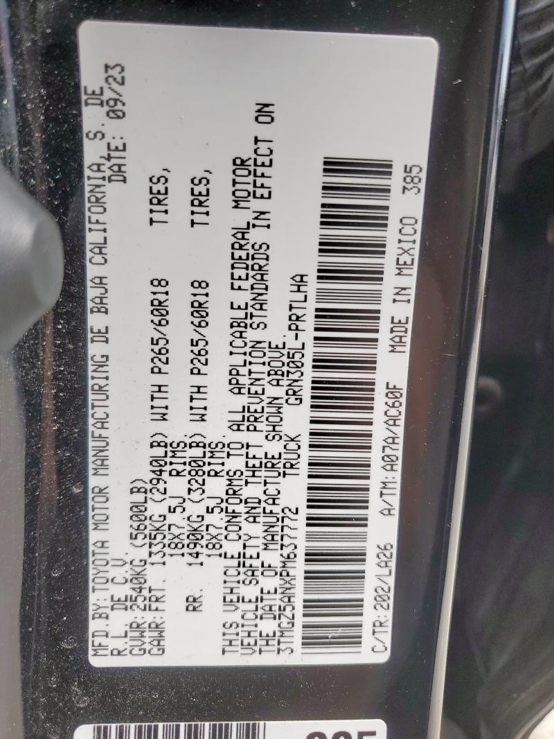 2023 TOYOTA TACOMA DOU 3TMGZ5ANXPM637772